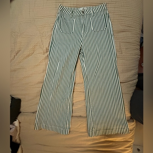 Green Striped Jeans - By Together - Picture 1 of 3